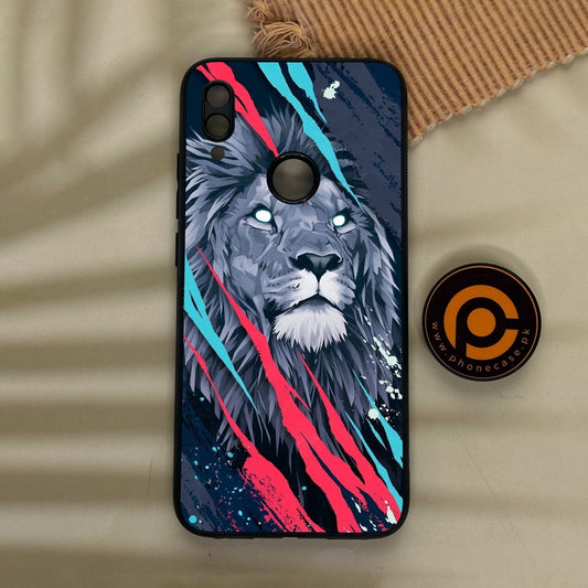 Redmi Note 7 - Abstract Animated Lion - Premium Metal Printed Soft Bumper Shock Proof Case