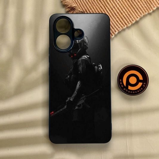 Vivo V60 Lite  - Black Art Design 9 - Premium Metal Printed Soft Bumper Shock Proof Case