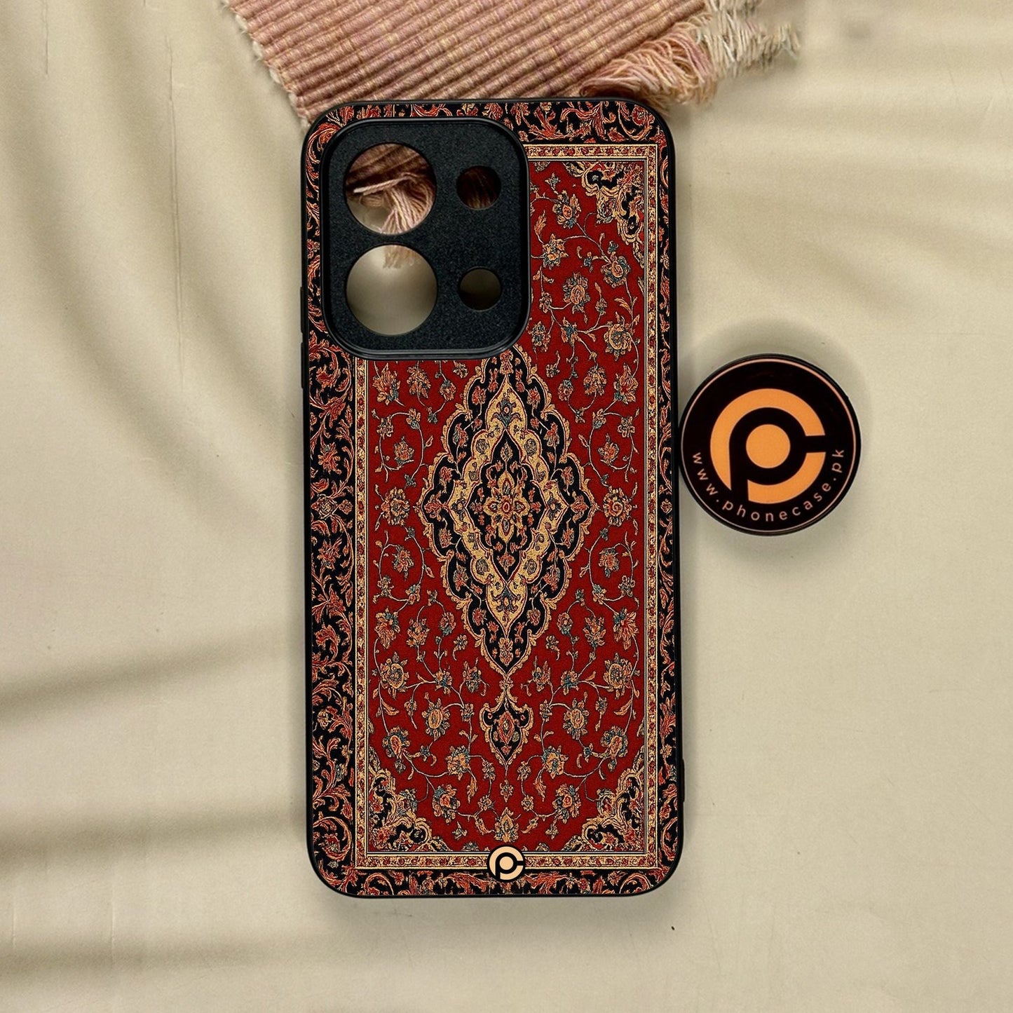 Xiaomi Poco C85 - Persian Rug Design 1 - Premium Metal Printed Soft Bumper Shock Proof Case