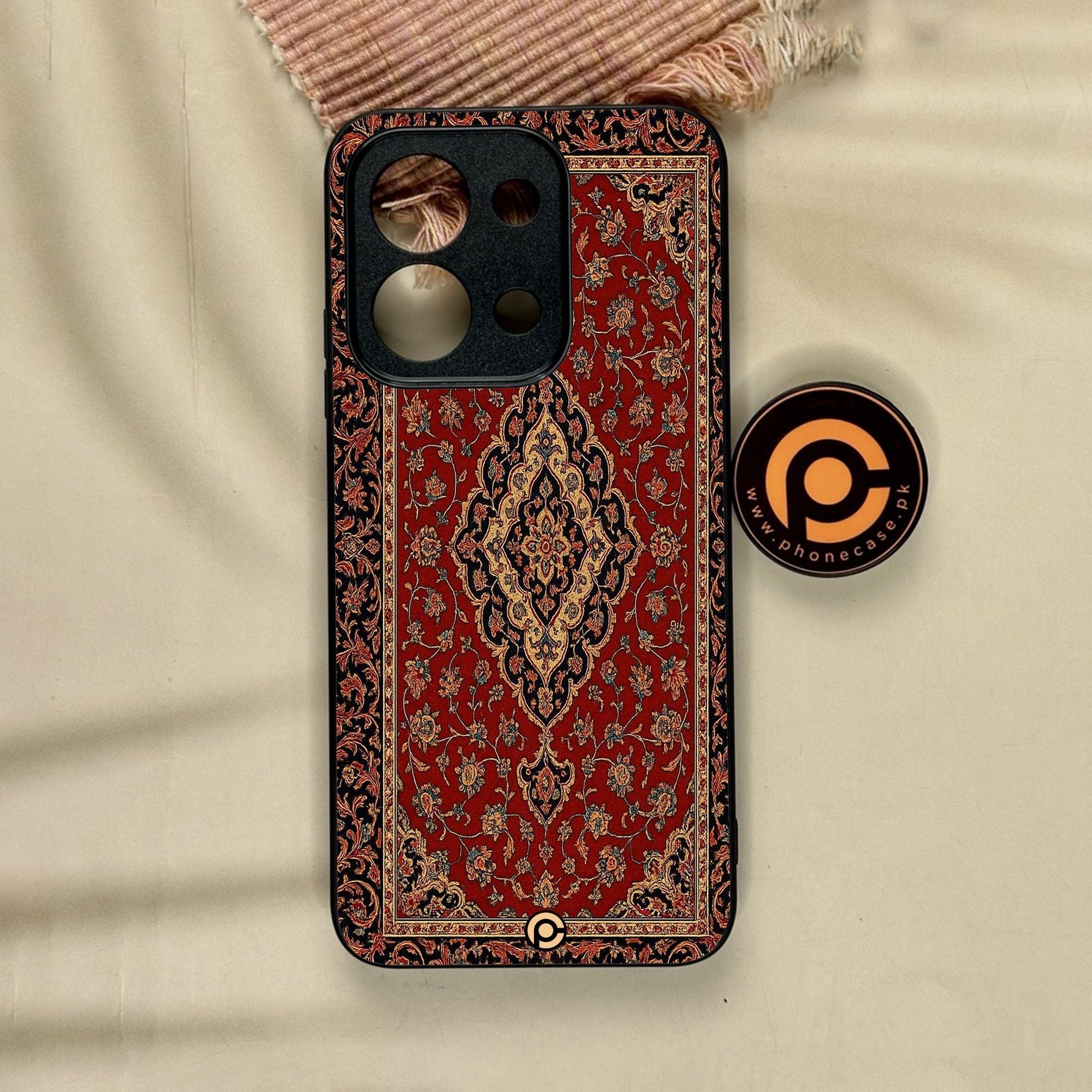 Xiaomi Poco C85 - Persian Rug Design 1 - Premium Metal Printed Soft Bumper Shock Proof Case