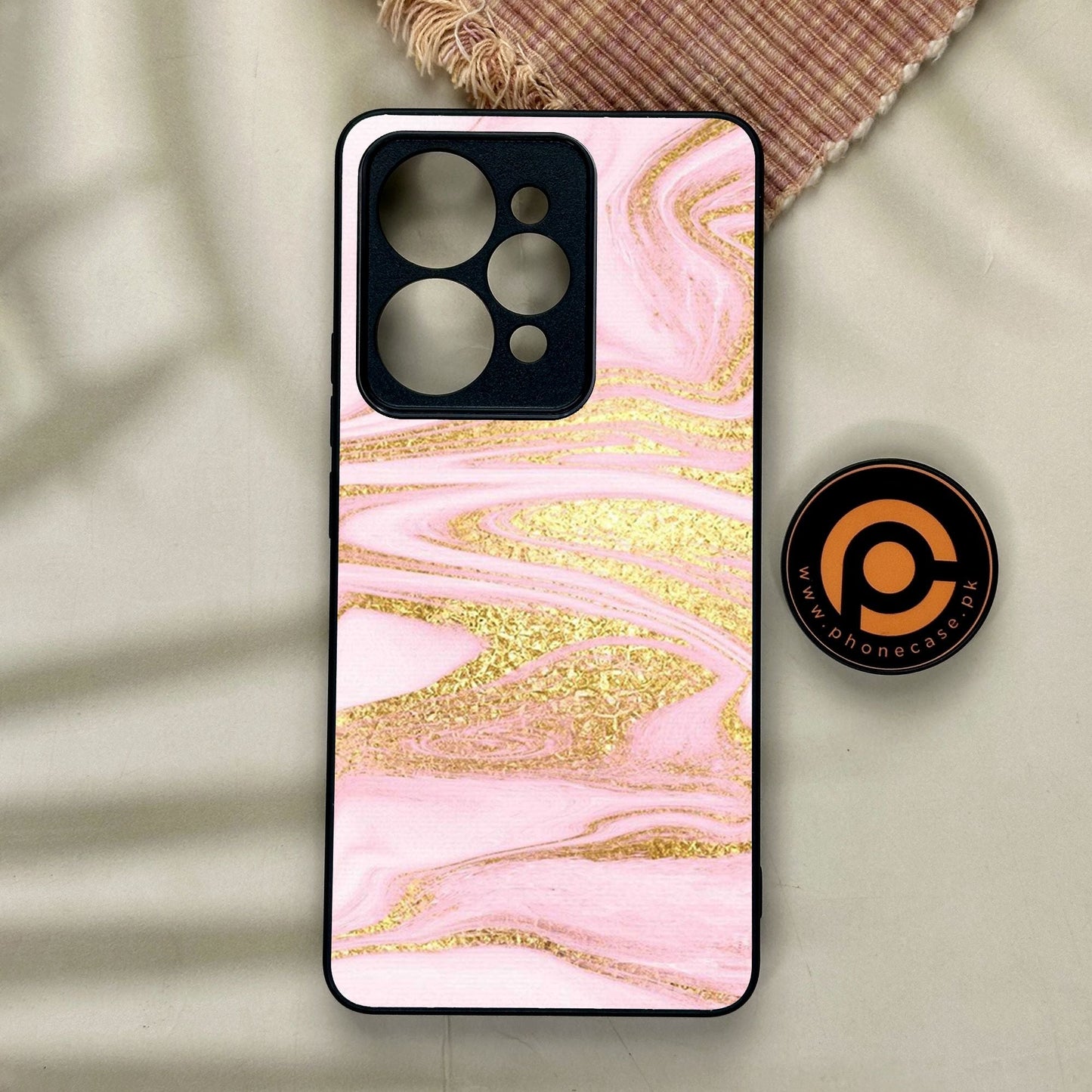 Realme 15 - Pink Design 10 - Premium Metal Printed Soft Bumper Shock Proof Case