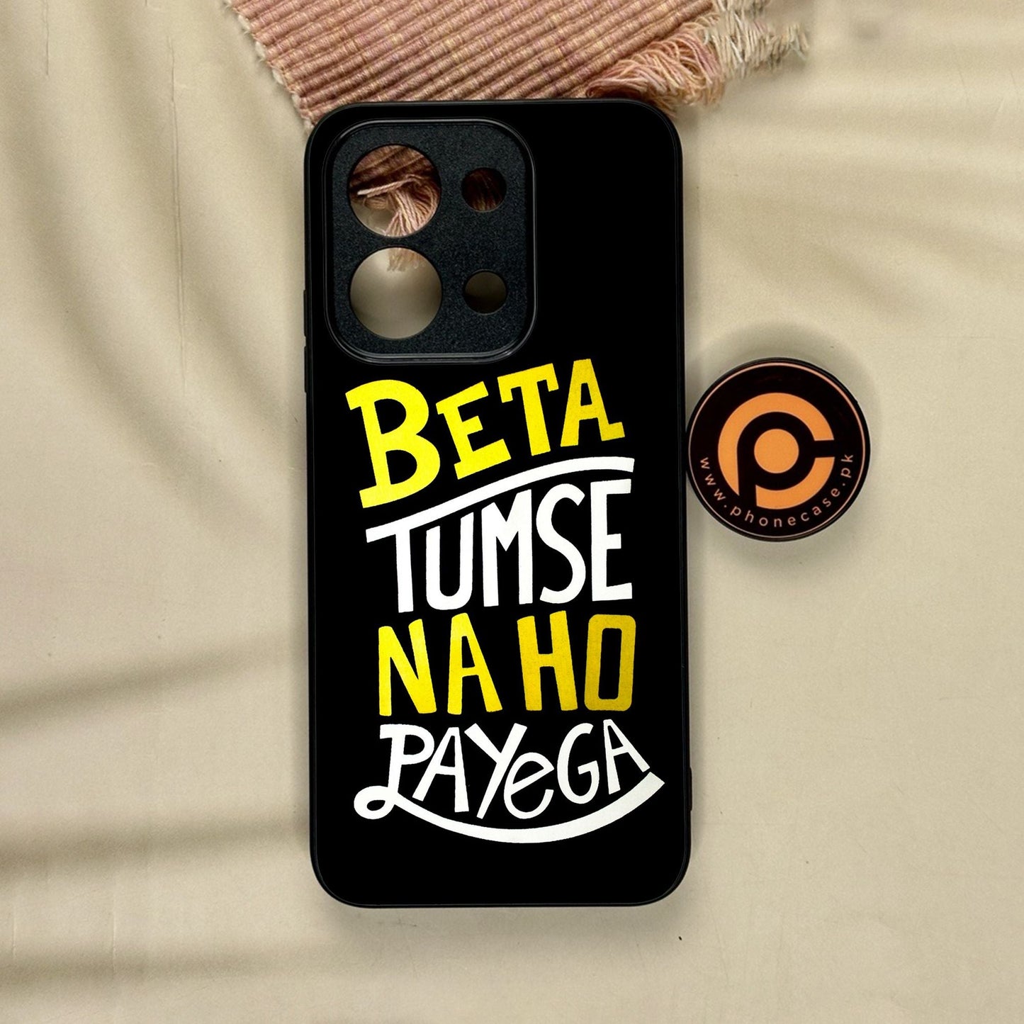 Xiaomi Redmi 15C - Beta Tum Se Na Ho - Premium Metal Printed Soft Bumper Shock Proof Case