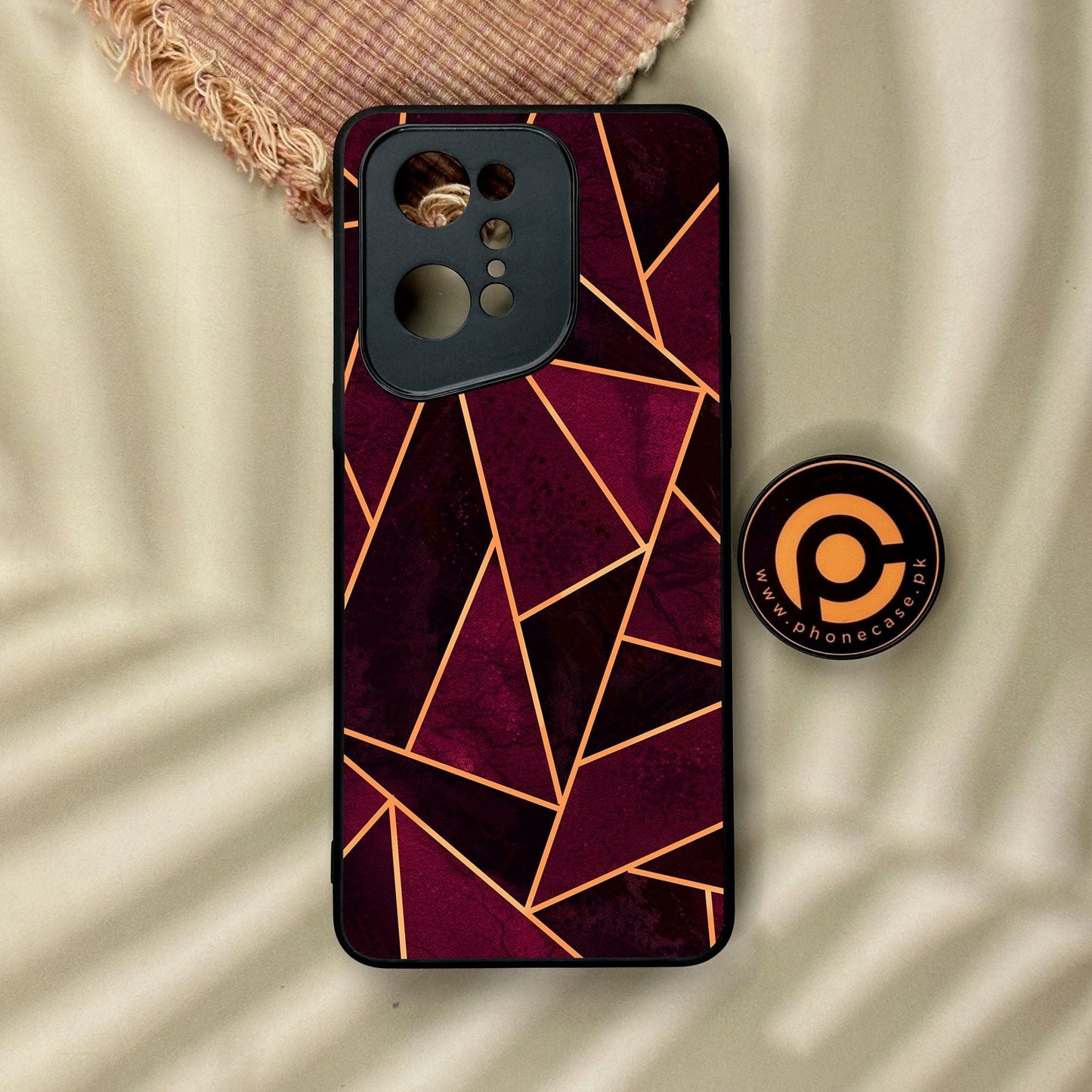 Oppo Find X5 Pro - Geometric Design 7 - Premium Metal Printed Soft Bumper Shock Proof Case
