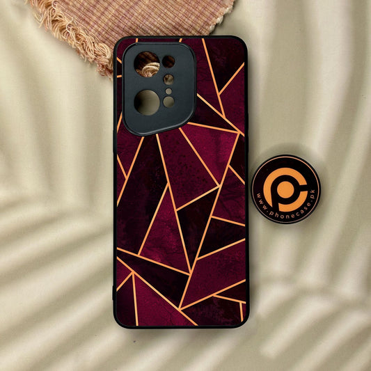 Oppo Find X5 Pro - Geometric Design 7 - Premium Metal Printed Soft Bumper Shock Proof Case