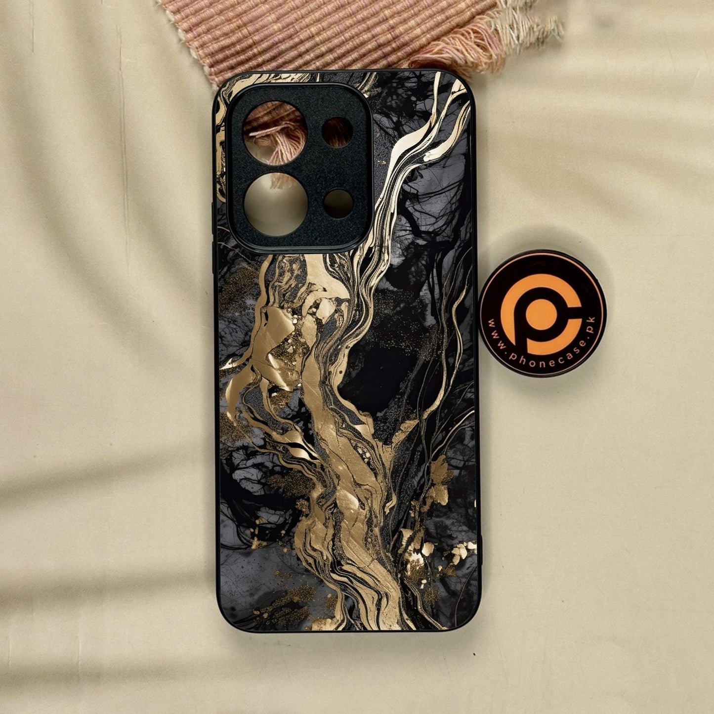 Xiaomi Redmi 15C - Liquid Marble Design 9 - Premium Metal Printed Soft Bumper Shock Proof Case