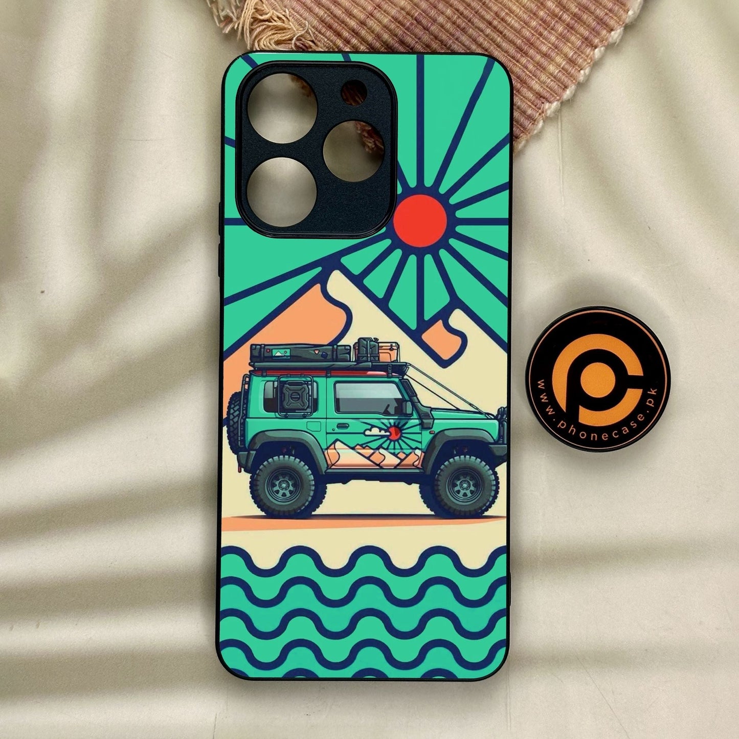 Realme Note 70 - Suzuki Jimny Design - Premium Metal Printed Soft Bumper Shock Proof Case