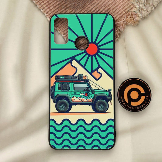 Honor 9X Lite - Suzuki Jimny Design - Premium Metal Printed Soft Bumper Shock Proof Case