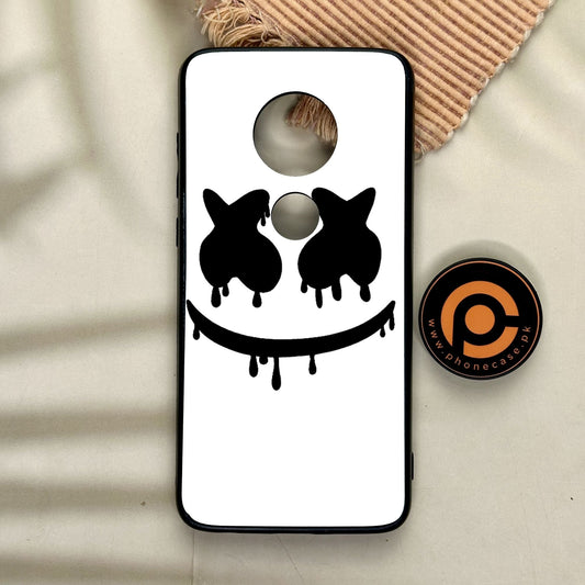 Motorola Moto G7 - Marshmello Face - Premium Metal Printed Soft Bumper Shock Proof Case