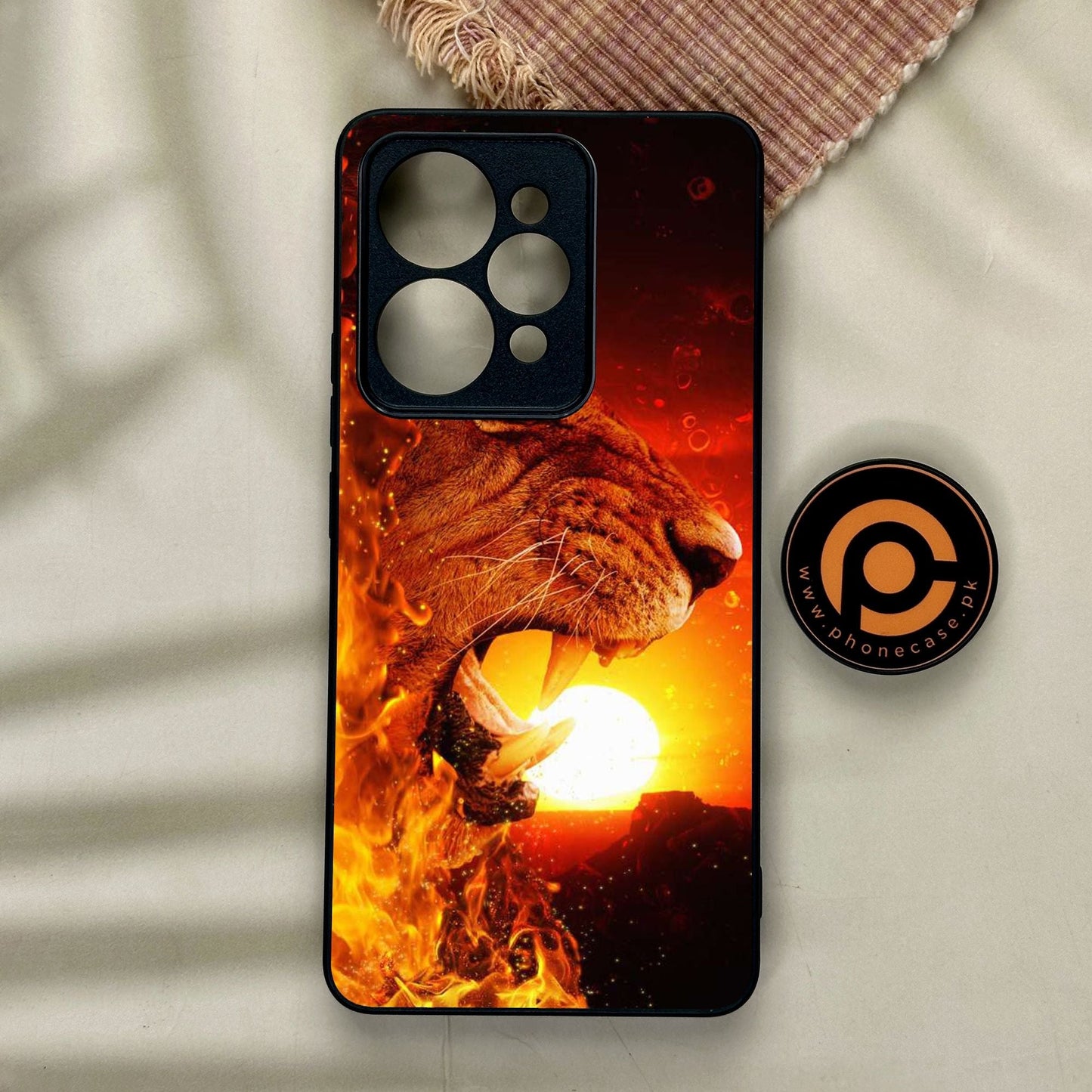 Realme 15 - Tiger Design 1 - Premium Metal Printed Soft Bumper Shock Proof Case