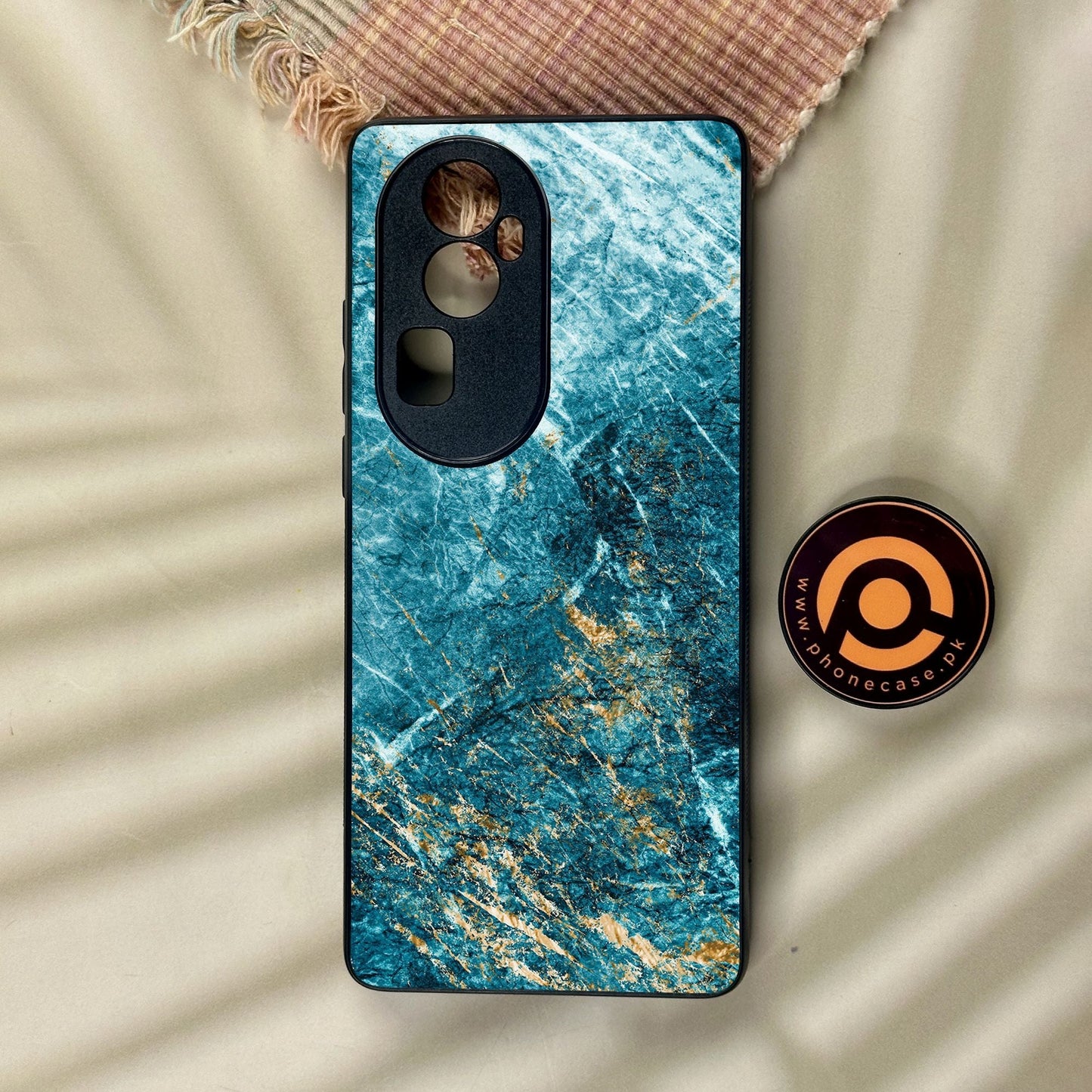 Oppo Reno 10 Pro Plus - Blue 2.0 Design 10 - Premium Metal Printed Soft Bumper Shock Proof Case