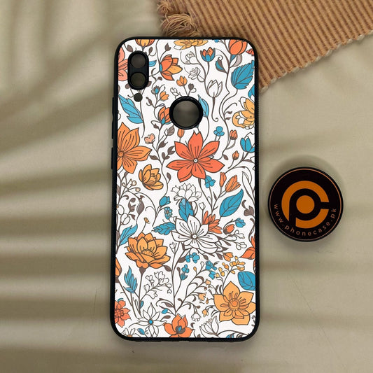 Redmi Note 7 - Floral Series Design 9 - Premium Metal Printed Soft Bumper Shock Proof Case