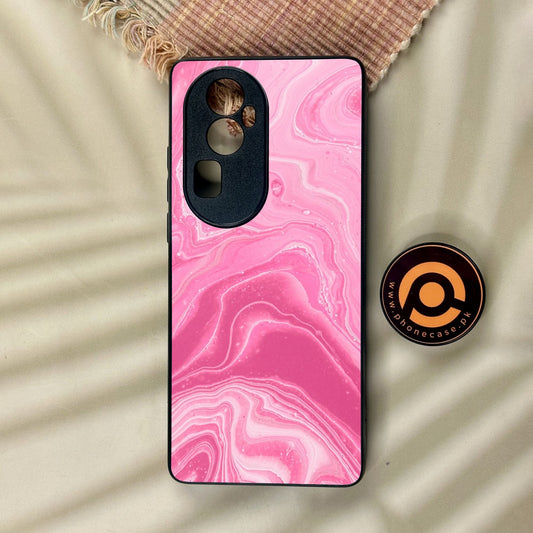 Oppo Reno 10 Pro Plus - Pink Design 3 - Premium Metal Printed Soft Bumper Shock Proof Case