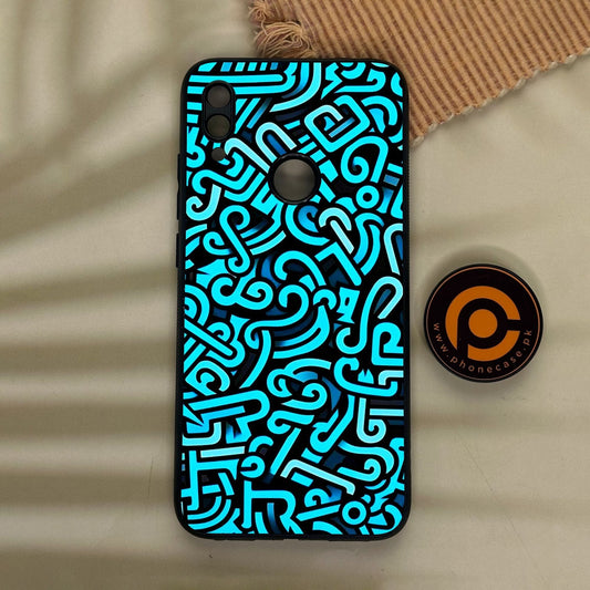 Redmi Note 7 - Doodle Design - Premium Metal Printed Soft Bumper Shock Proof Case