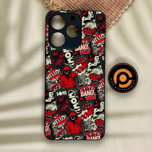 Realme Note 70 - Boom Red - Premium Metal Printed Soft Bumper Shock Proof Case