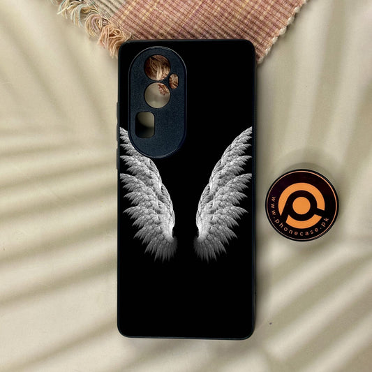 Oppo Reno 10 Pro Plus - Angel Wings Design 6 - Premium Metal Printed Soft Bumper Shock Proof Case