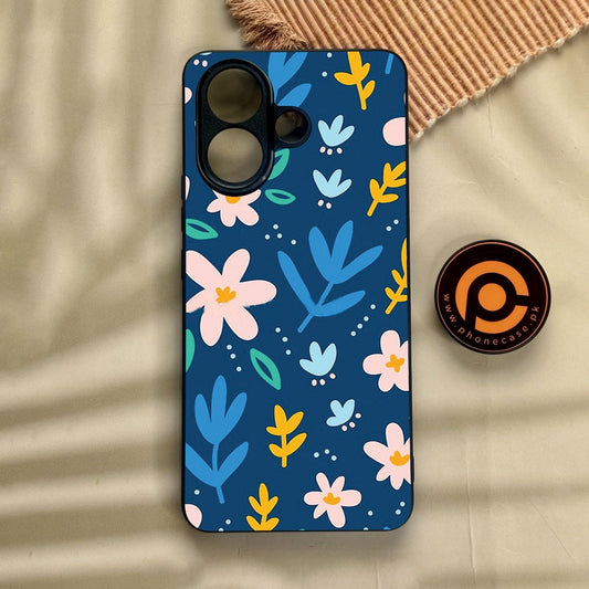 Vivo V60 Lite  - Colorful Flowers - Premium Metal Printed Soft Bumper Shock Proof Case
