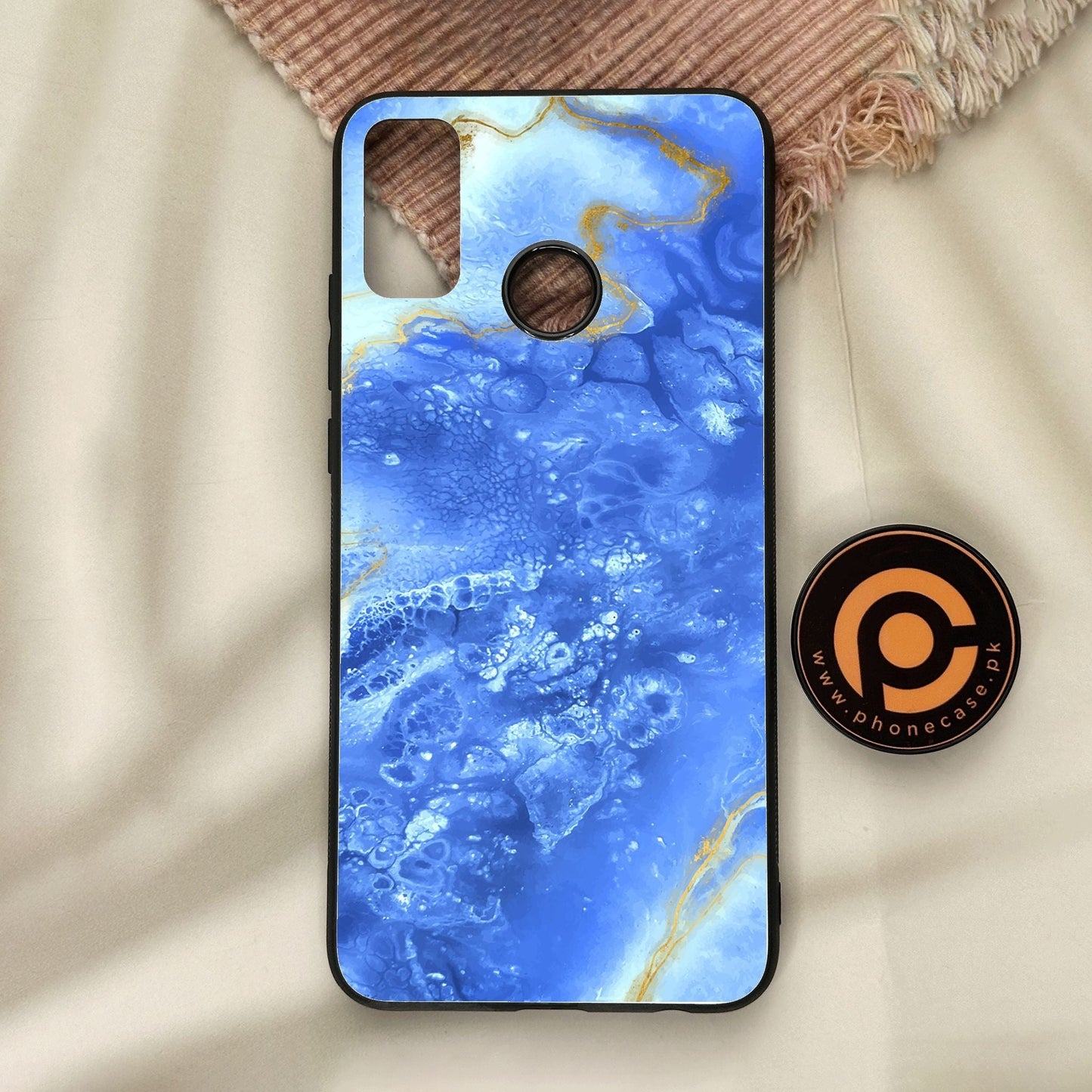 Honor 9X Lite - Blue 2.0 Design 2 - Premium Metal Printed Soft Bumper Shock Proof Case