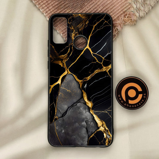 Honor 9X Lite - Liquid Marble Design 6 - Premium Metal Printed Soft Bumper Shock Proof Case