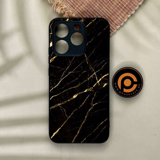 Realme 15T - Black Marble Design 7 - Premium Metal Printed Soft Bumper Shock Proof Case