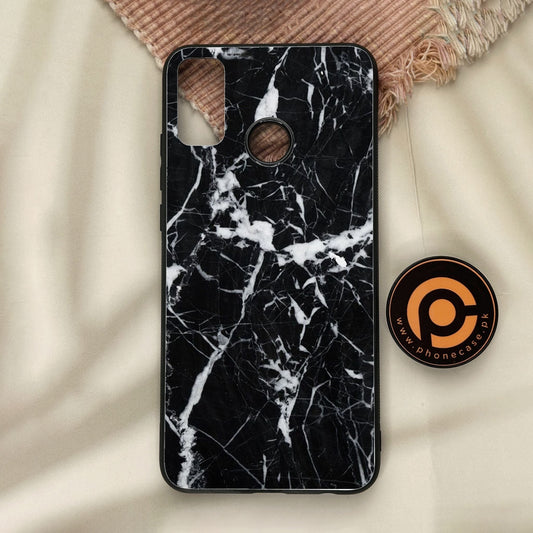 Honor 9X Lite - Black Marble Design 6 - Premium Metal Printed Soft Bumper Shock Proof Case