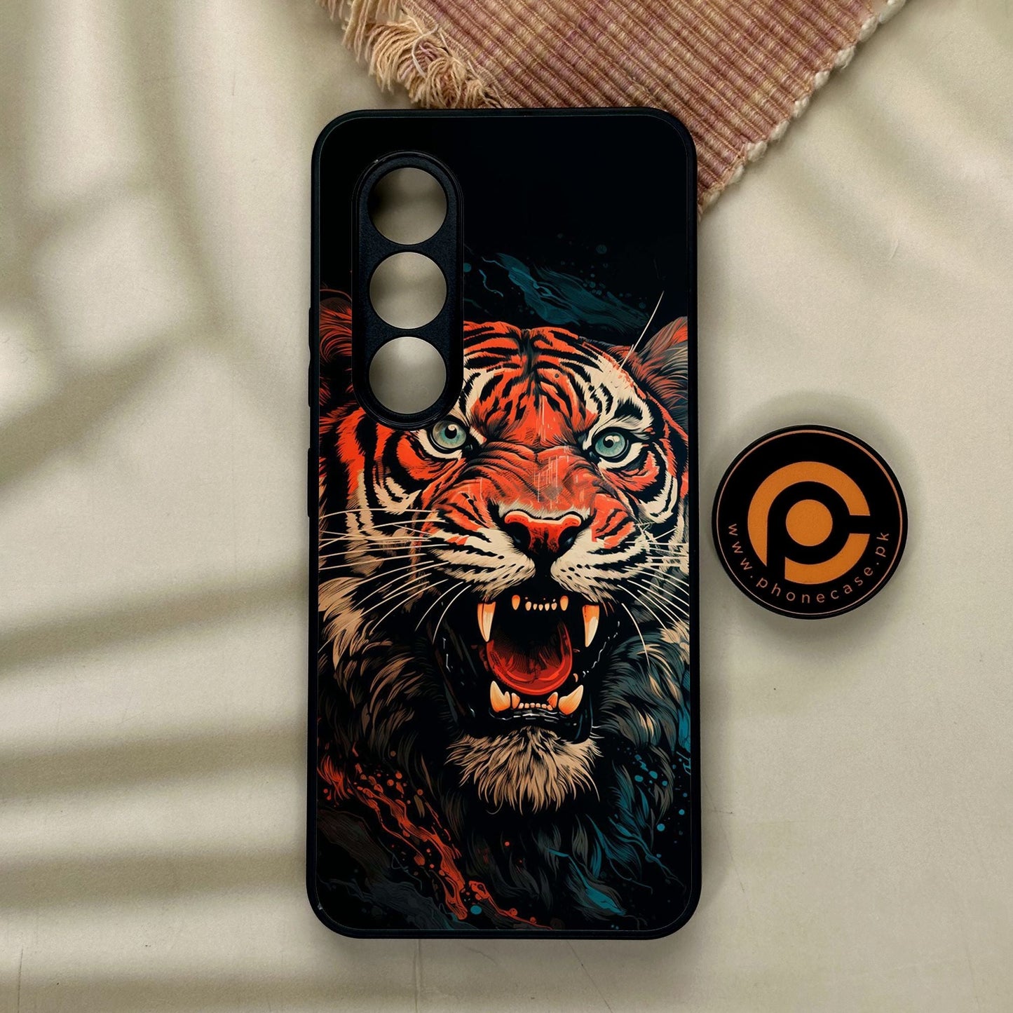 Itel S25 - Tiger 2.0 Design 3 - Premium Metal Printed Soft Bumper Shock Proof Case