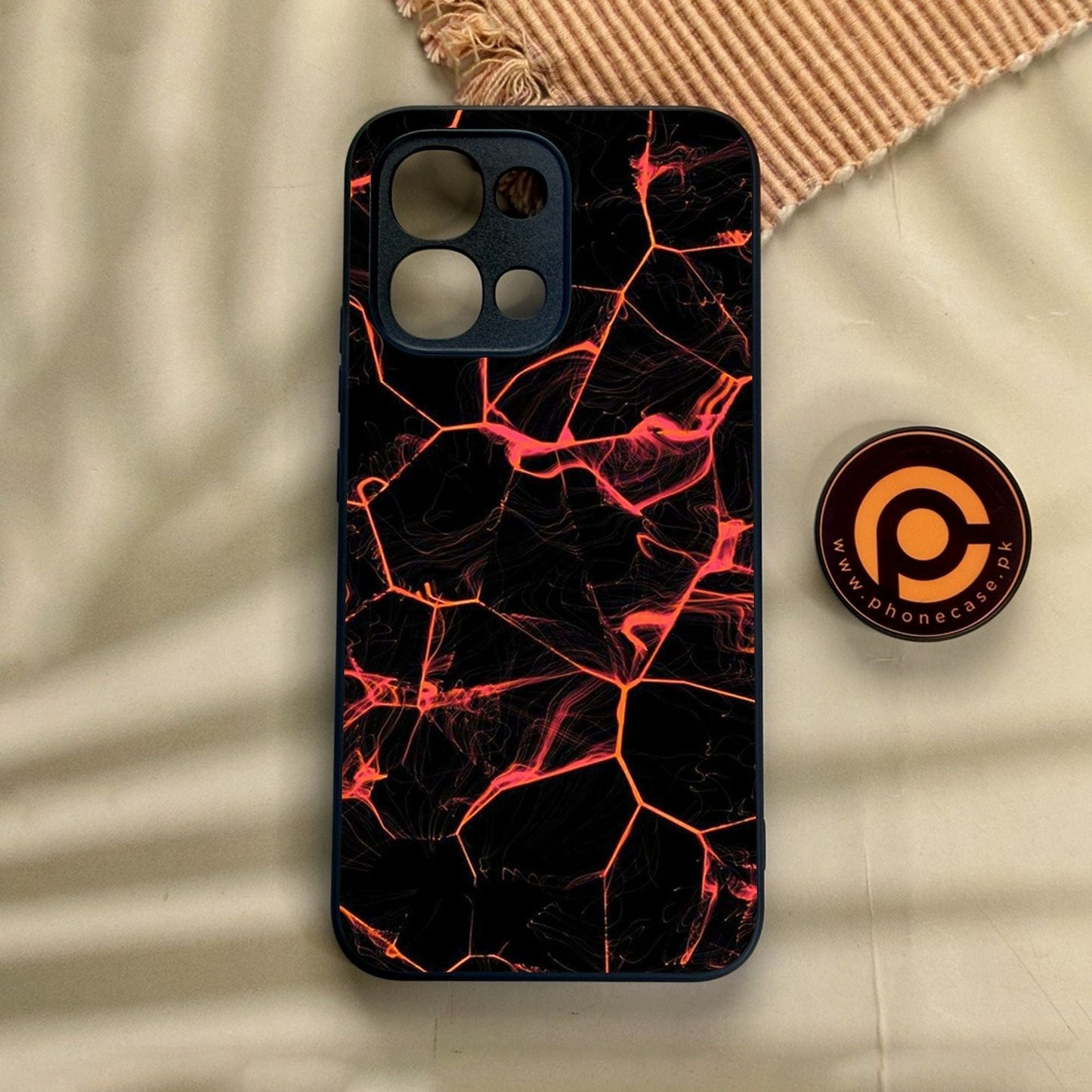 Oppo A6 Pro - Black Marble Design 8 - Premium Metal Printed Soft Bumper Shock Proof Case
