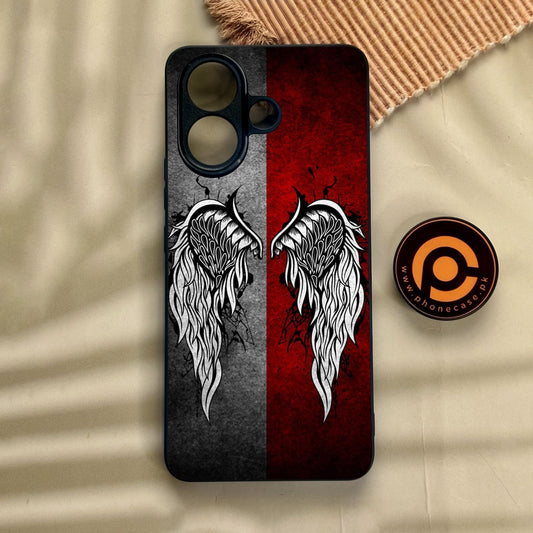 Vivo V60 Lite  - Angel Wings Design 2 - Premium Metal Printed Soft Bumper Shock Proof Case