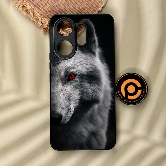 Vivo V60 - Wolf Design 10 - Premium Metal Printed Soft Bumper Shock Proof Case