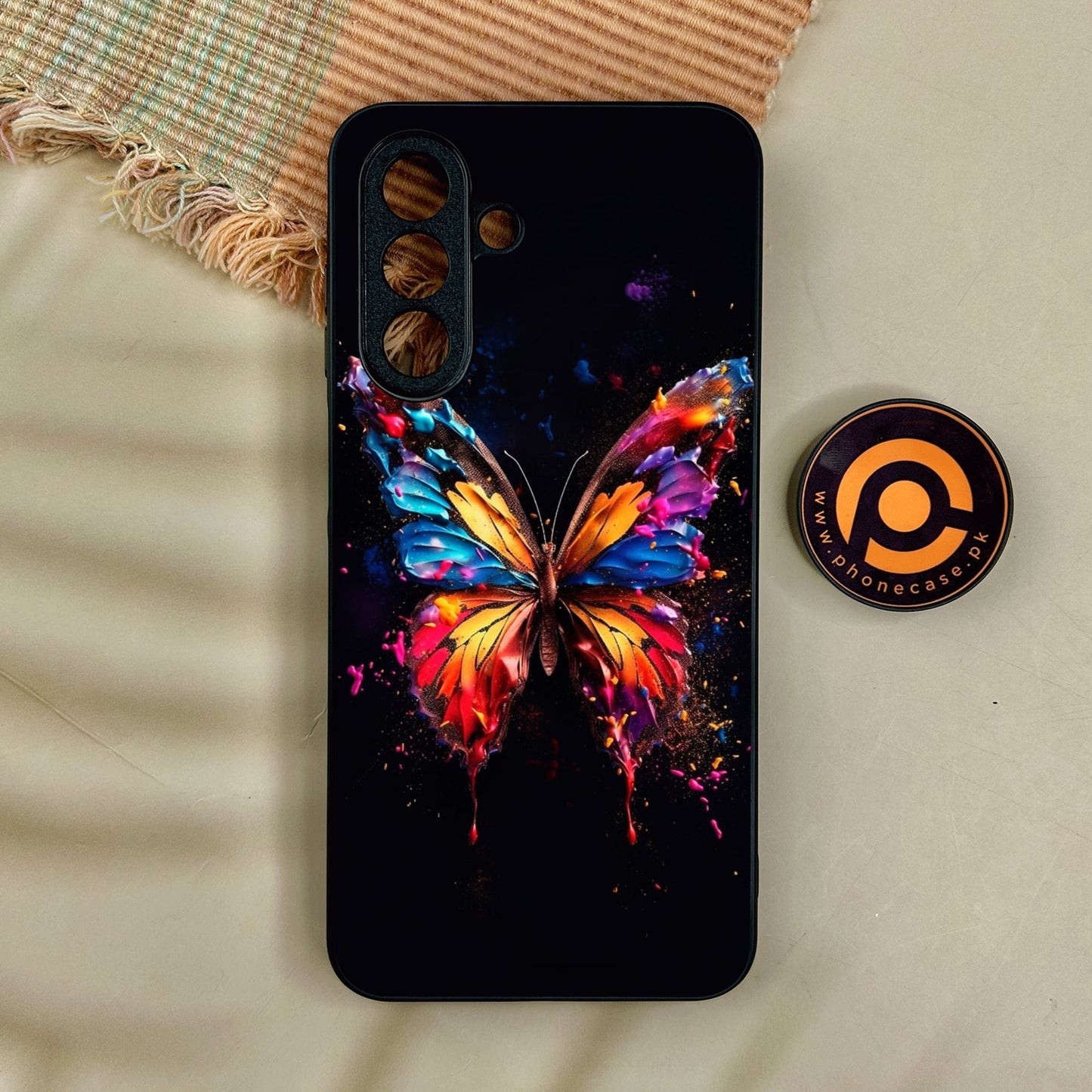Samsung Galaxy A17 - Butterflies Design 7 - Premium Metal Printed Soft Bumper Shock Proof Case