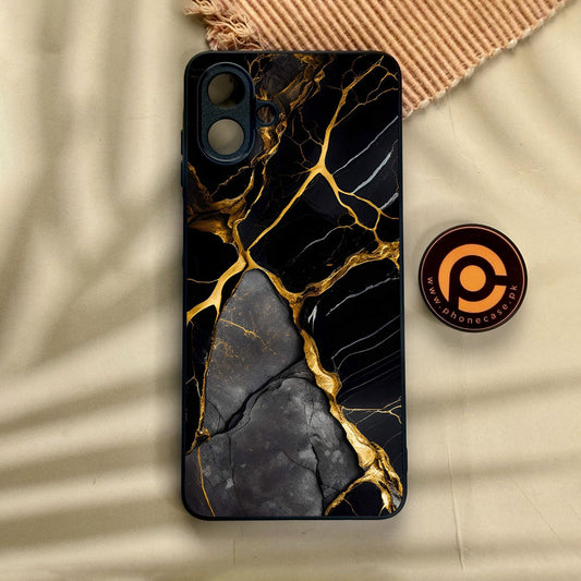 Samsung Galaxy A07 - Liquid Marble Design 6 - Premium Metal Printed Soft Bumper Shock Proof Case