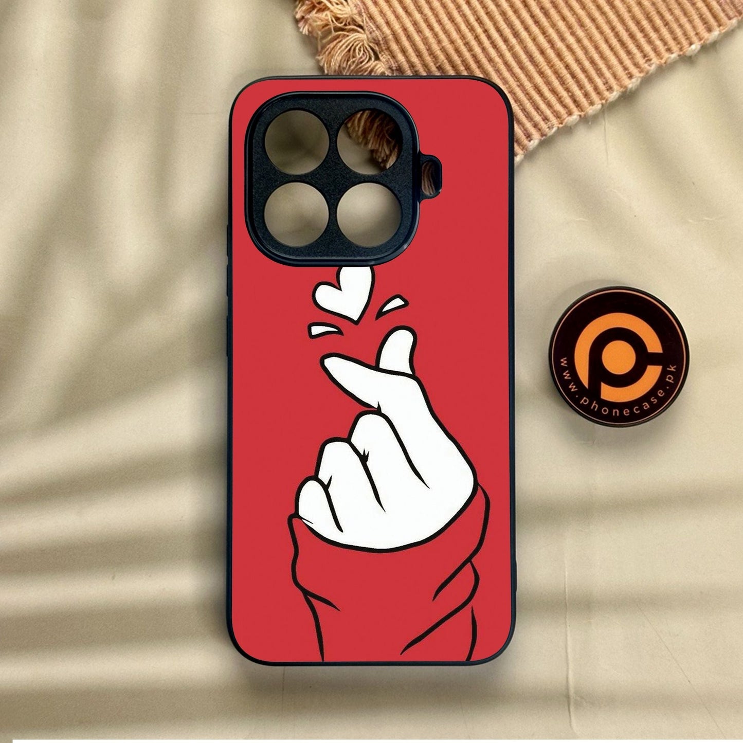 Xiaomi 15T Pro - Finger Heart Bts - Premium Metal Printed Soft Bumper Shock Proof Case