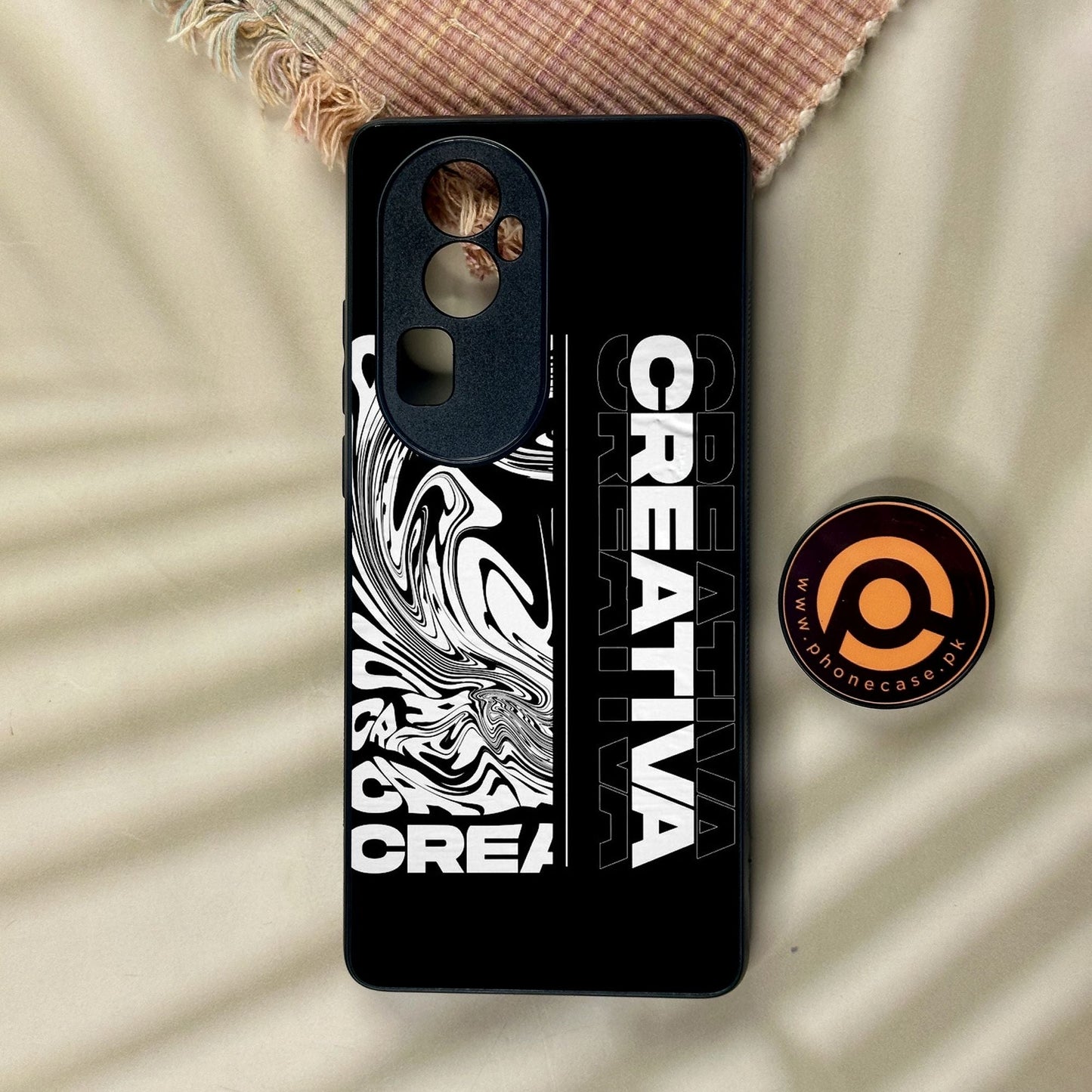 Oppo Reno 10 Pro Plus - Creative - Premium Metal Printed Soft Bumper Shock Proof Case