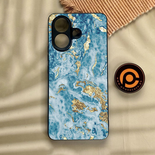 Vivo V60 Lite  - Blue 2.0 Design 7 - Premium Metal Printed Soft Bumper Shock Proof Case