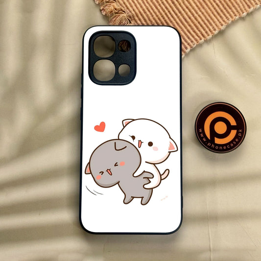 Oppo A6 Pro - Cute Bubu Dudu Design 4 - Premium Metal Printed Soft Bumper Shock Proof Case