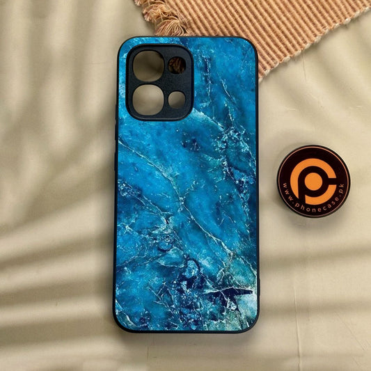 Oppo A6 Pro - Blue 2.0 Design 3 - Premium Metal Printed Soft Bumper Shock Proof Case