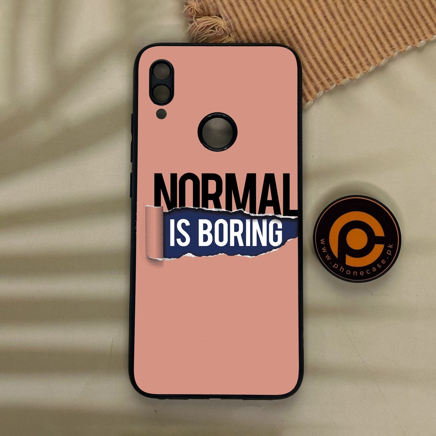 Redmi Note 7 - Normal Is Boring Design - Premium Metal Printed Soft Bumper Shock Proof Case