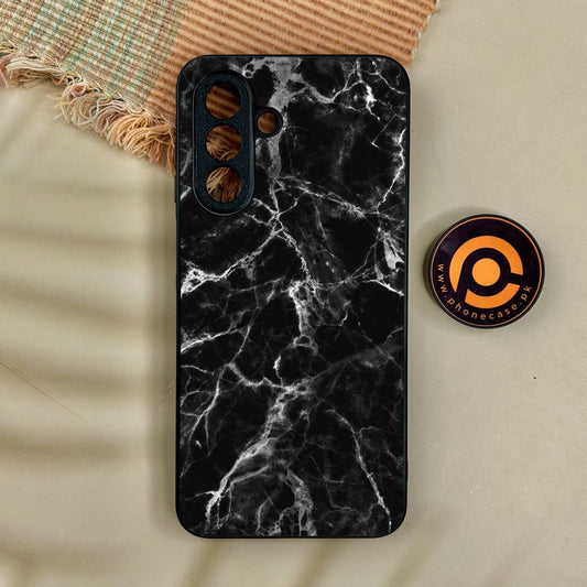 Samsung Galaxy A17 - Black Marble Design 4 - Premium Metal Printed Soft Bumper Shock Proof Case