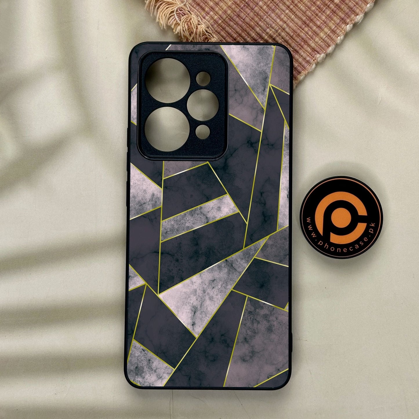 Realme 15 Pro - Geometric Design 2 - Premium Metal Printed Soft Bumper Shock Proof Case