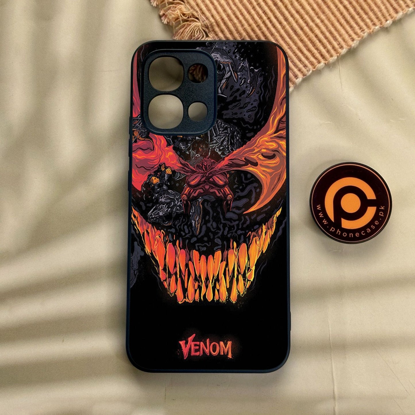 Oppo A6 Pro - Venom Case - Premium Metal Printed Soft Bumper Shock Proof Case