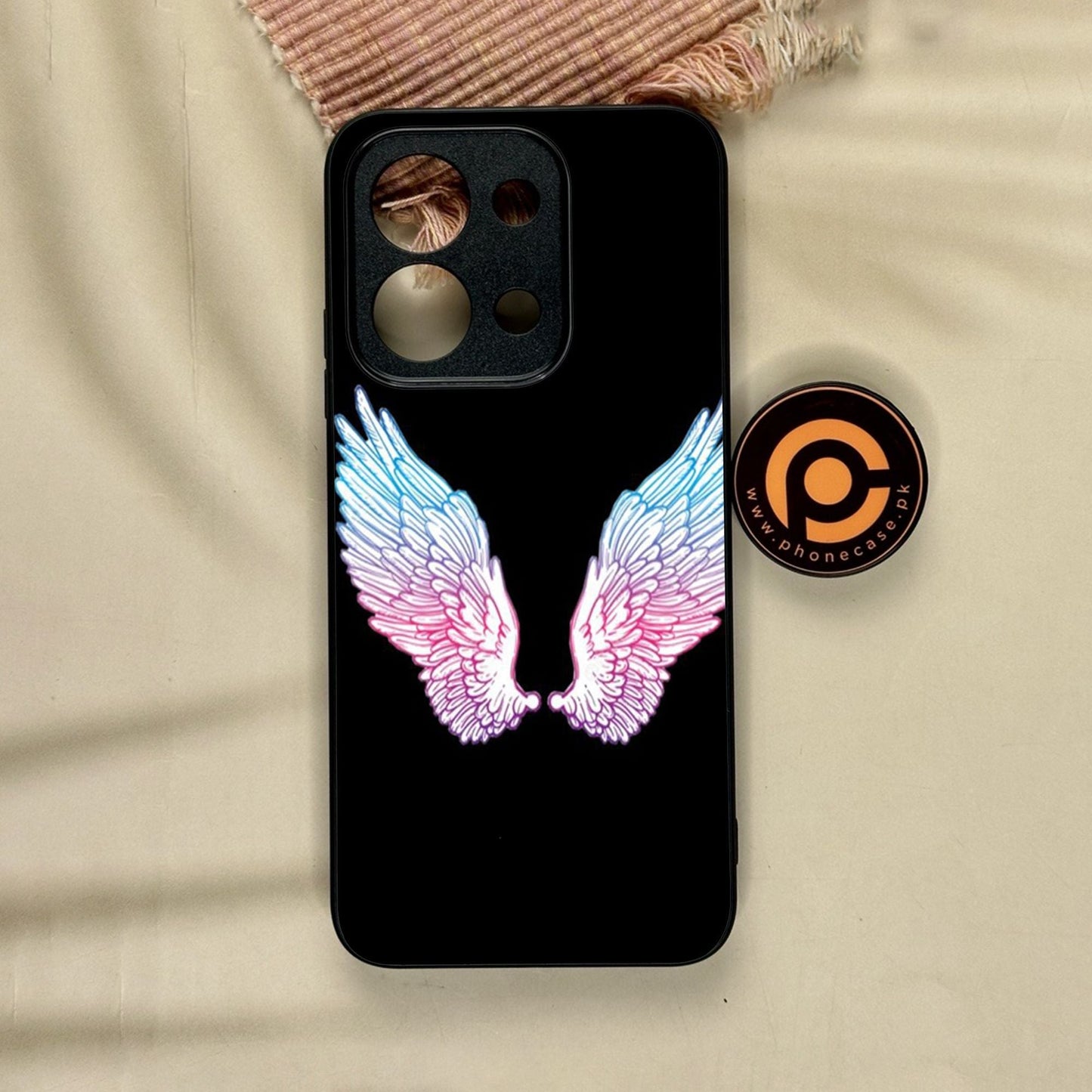 Xiaomi Redmi 15C - Angel Wings Design 8 - Premium Metal Printed Soft Bumper Shock Proof Case
