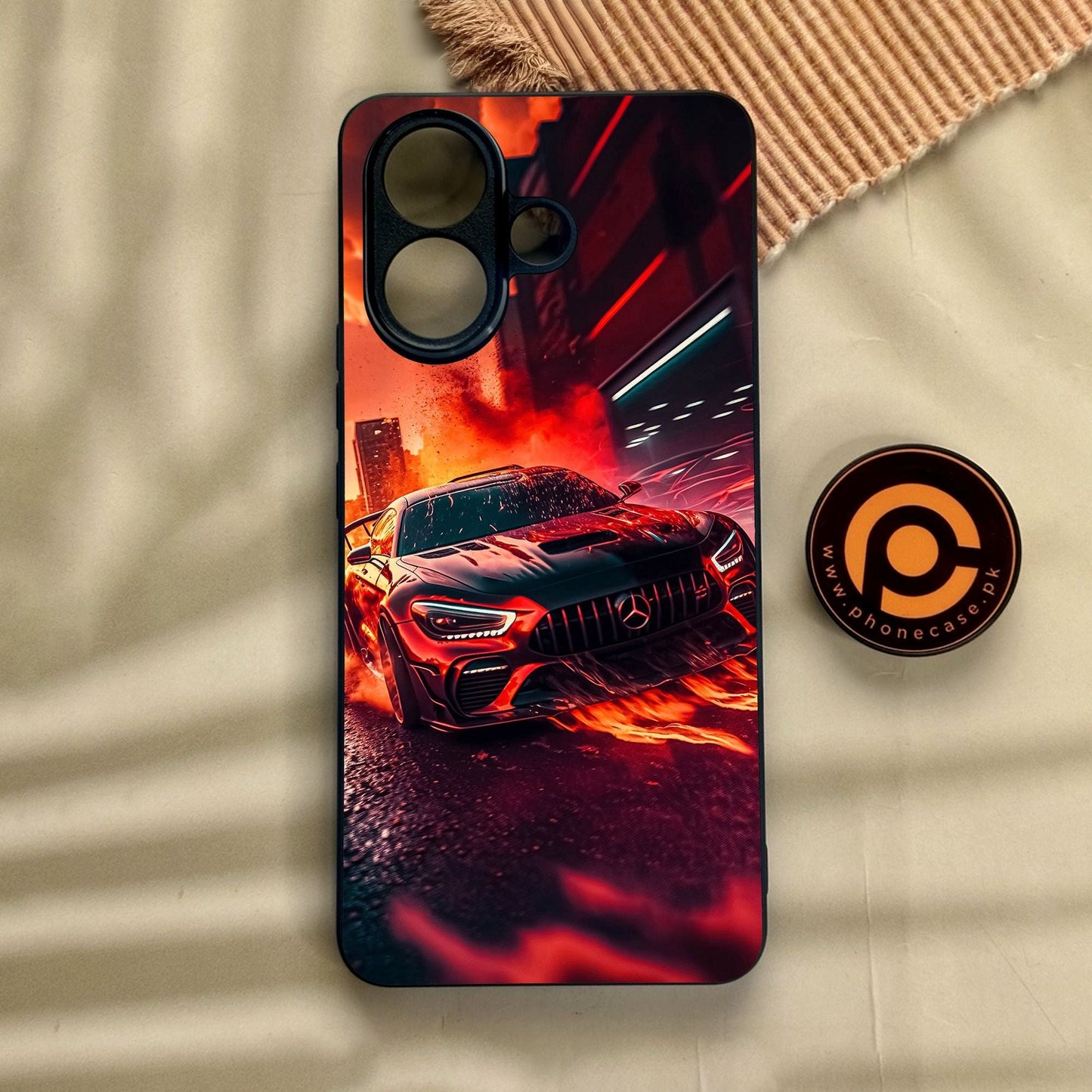 Vivo V60 Lite  - Racing Design 3 - Premium Metal Printed Soft Bumper Shock Proof Case