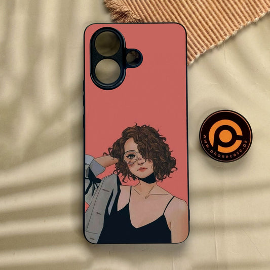 Vivo V60 Lite  - Anime Girls Design 6 - Premium Metal Printed Soft Bumper Shock Proof Case