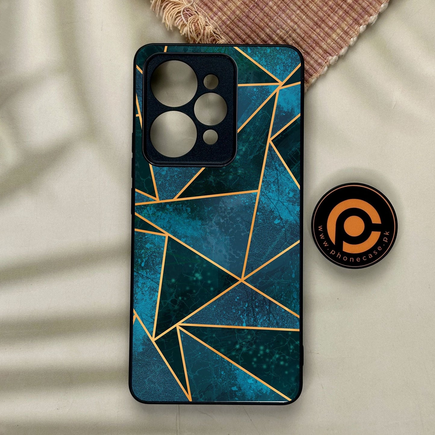 Realme 15 - Geometric Design 6 - Premium Metal Printed Soft Bumper Shock Proof Case
