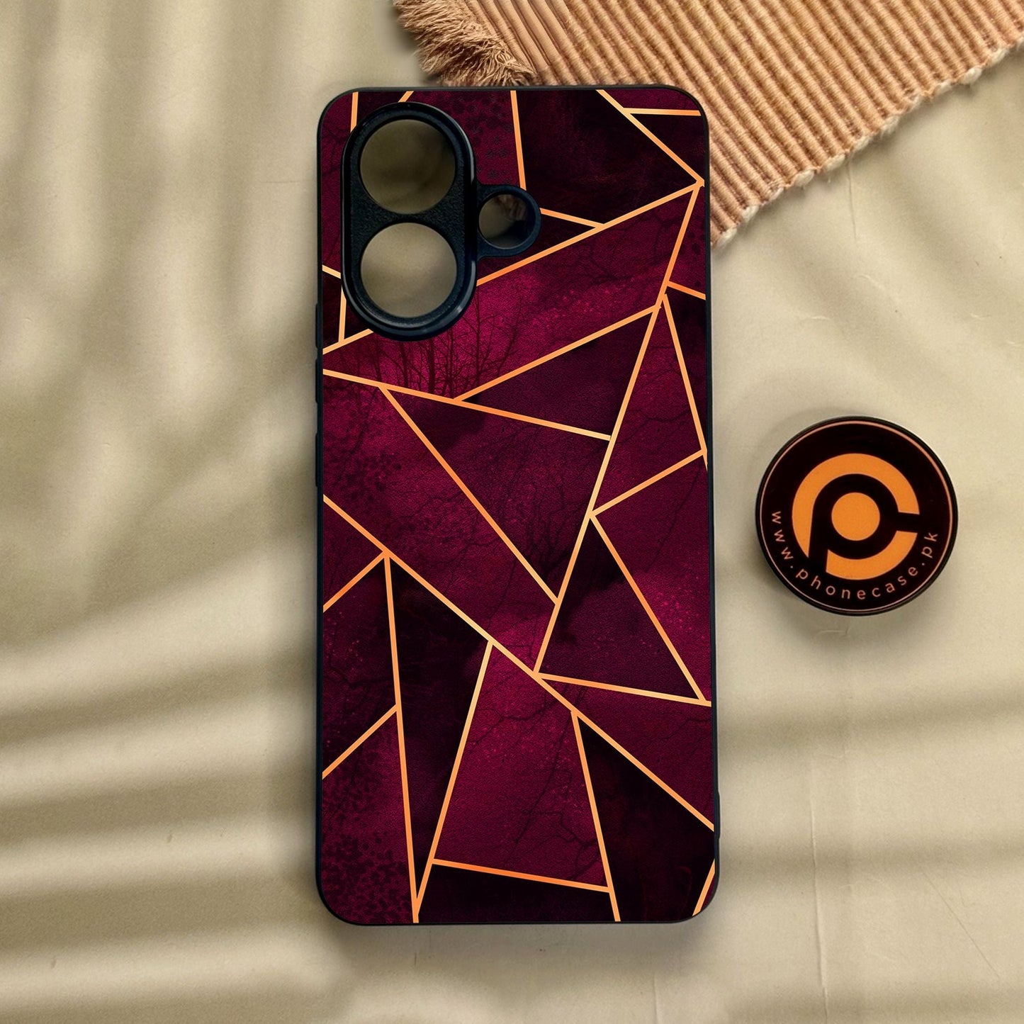 Vivo V60 Lite  - Geometric Design 4 - Premium Metal Printed Soft Bumper Shock Proof Case