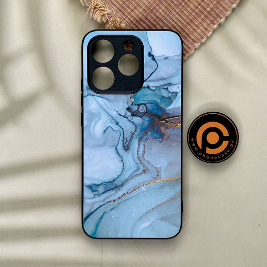 Realme 15T - Blue Marble Design 1 - Premium Metal Printed Soft Bumper Shock Proof Case