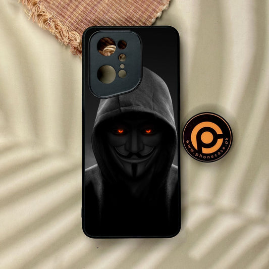 Oppo Find X5 Pro - Anonymous 2.0 Design 4 - Premium Metal Printed Soft Bumper Shock Proof Case