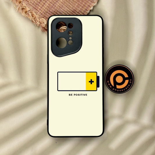 Oppo Find X5 Pro - Be Positive Design - Premium Metal Printed Soft Bumper Shock Proof Case