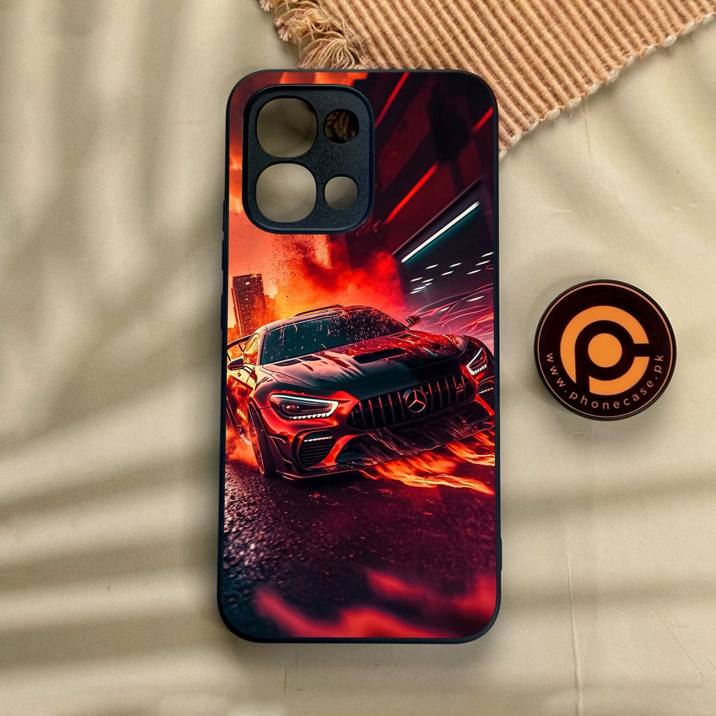 Oppo A6 Pro - Racing Design 3 - Premium Metal Printed Soft Bumper Shock Proof Case