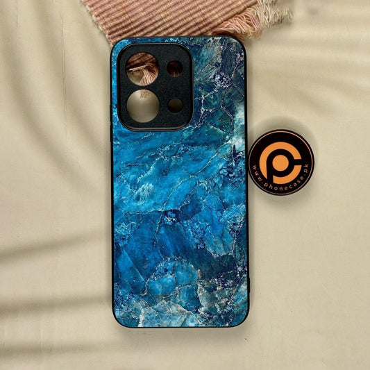 Xiaomi Redmi 15C - Blue Marble Design 10 - Premium Metal Printed Soft Bumper Shock Proof Case