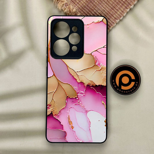 Realme 15 Pro - Pink Marble 2.0 Design 4 - Premium Metal Printed Soft Bumper Shock Proof Case